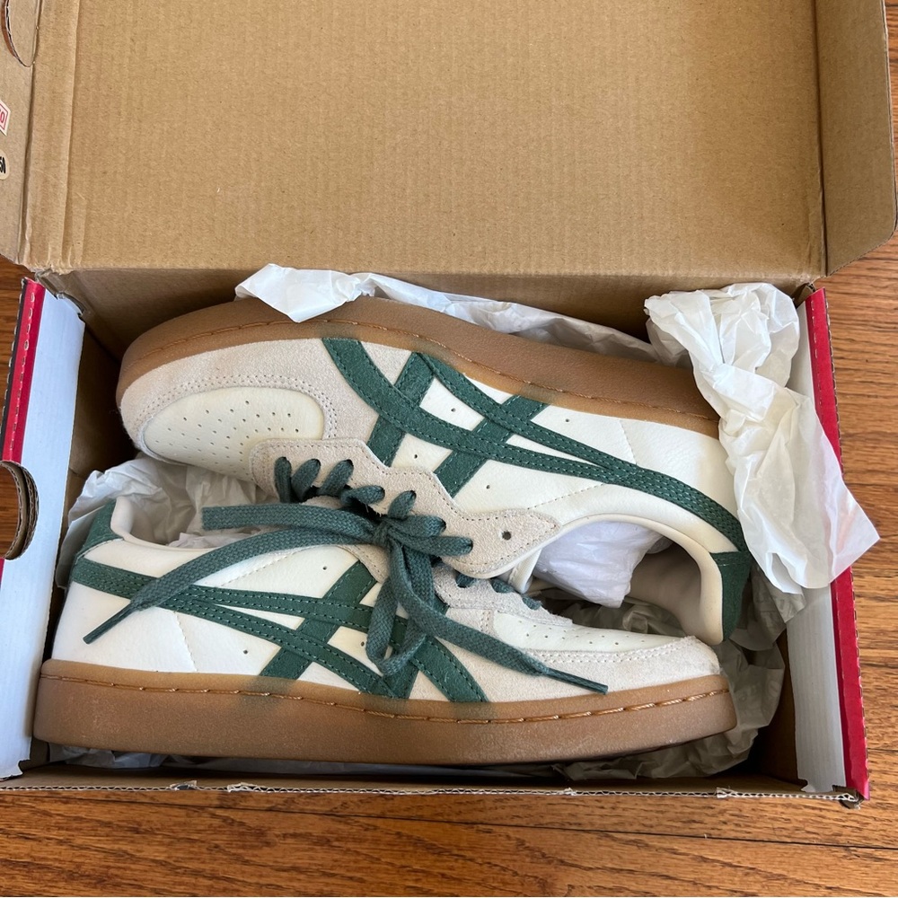 Onitsuka Tiger by ASICS GSM Cream/Hiking Green Shoes
